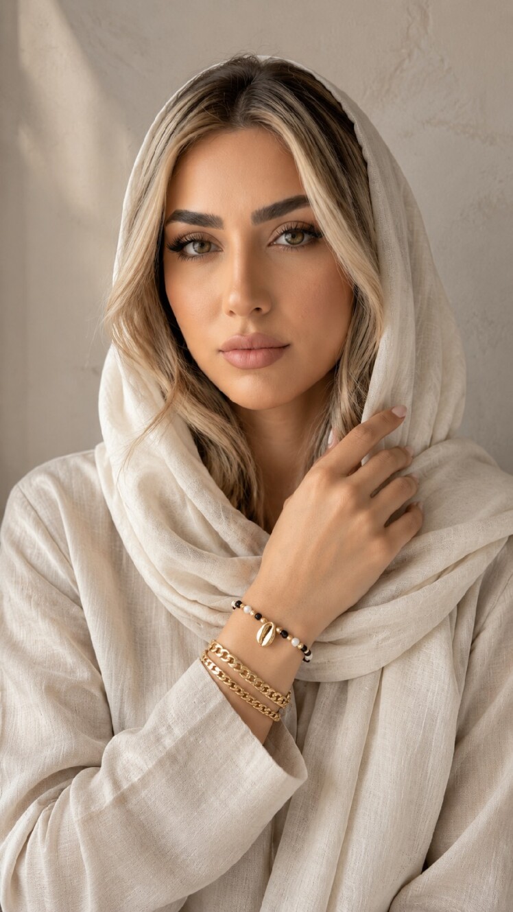 "دستبند صدف طلایی فیروزه‌ای تابستانی - زیورآلات زنانه ترندباز"
